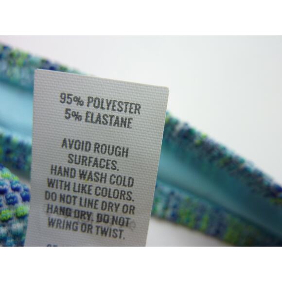 NWOT Aerie Green & Blue Space Dye V Wire Bandeau Bralette Bikini Top Size S - Picture 5 of 6